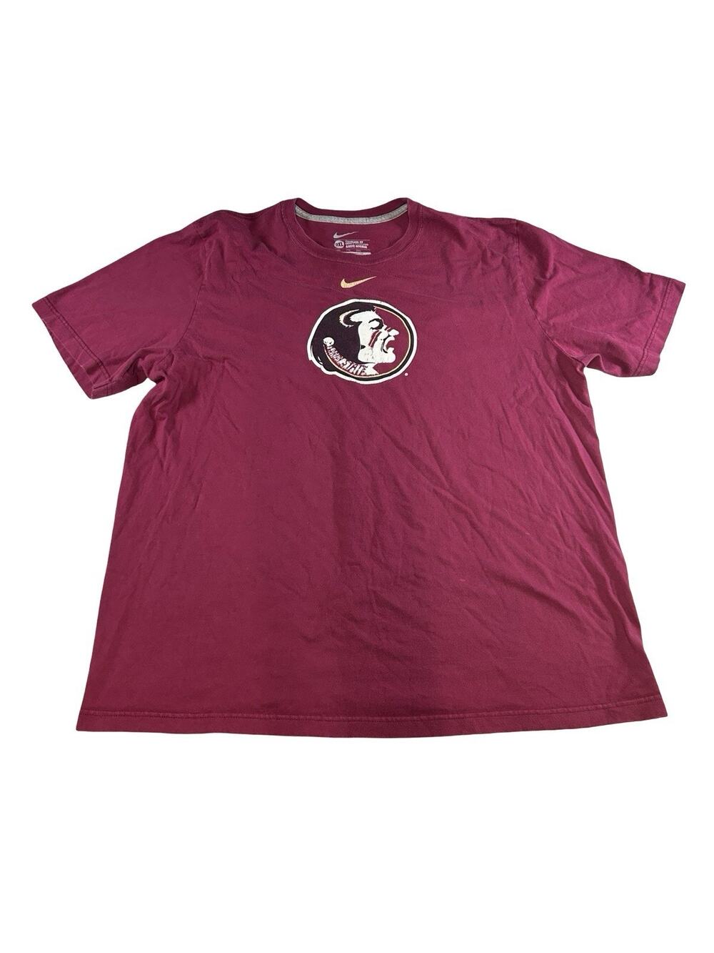 Nike Florida State Seminoles Men’s 2XL T-Shirt Garnet FSU Graphic Cracking